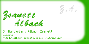 zsanett albach business card